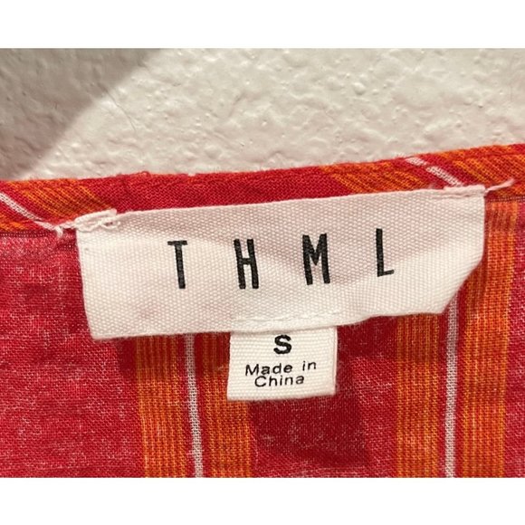 THML Tulum Stripe Embroidered Boho Blouse - Picture 2 of 3